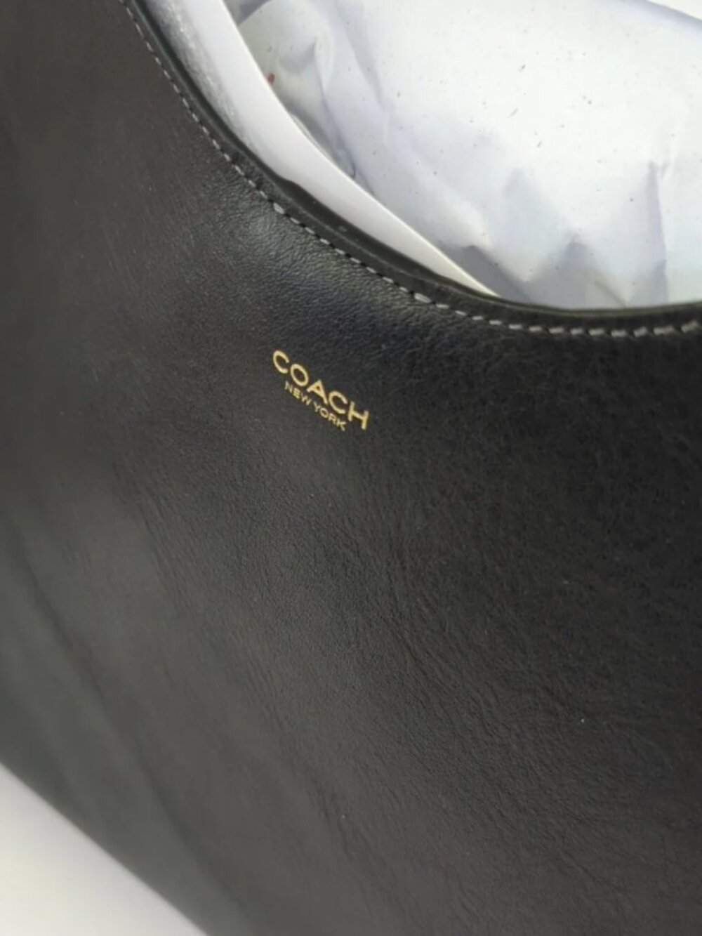 NWT Coach Brooklyn Shoulder Bag 28 Half Moon Bag CU068 Black - Picture 4 of 5